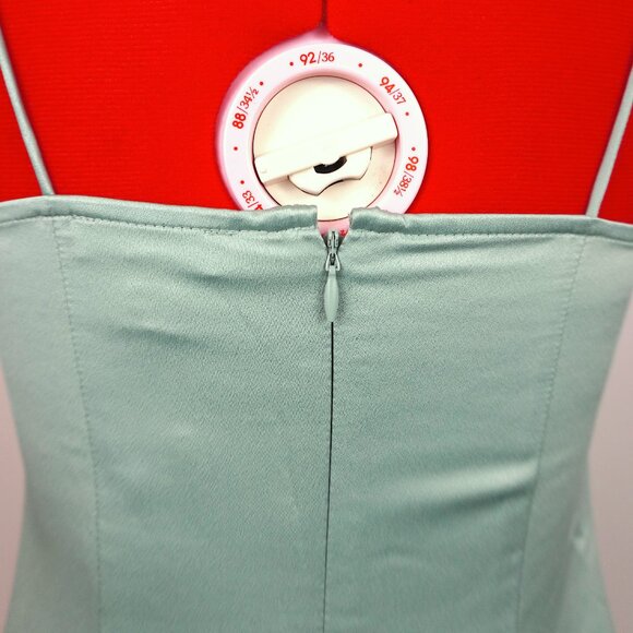 NWT Topshop Gathered Bust Slip Dress in Seafoam Green - Picture 6 of 12